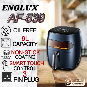 Enolux 8.0L Smart Touch Screen Air Fryer Large High-Capacity Air Fryer AF539 AIRFRYER Mesin Goreng Tanpa Minyak