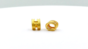 MJ Jewellery 3D 999.9/24K Pure Gold Mini H Charm B804