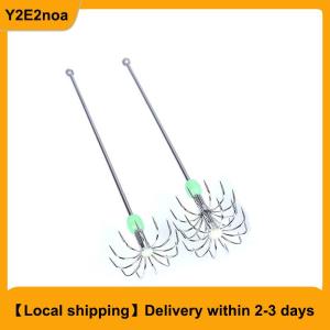 【Local shipping】 Stainless Steel Double Layers Umbrella Hook Squid Octopus Fishing Jig Hooks