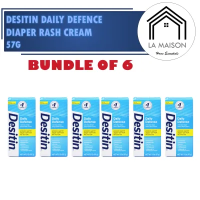 [Bundle of 6] Desitin Daily Defense Diaper Rash Protection Cream Instantly Soothe Diaper Rash Discomfort 57g