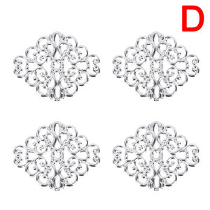 [fenggongshuode] 100Pcs Flower Filigree DIY Accessories Metal Crafts Connector For Jewelry Making