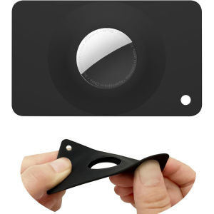 Snap-on MagSafe Card Wallet with Built-in AirTag Pocket AirTag Case Magnetic Card Wallet Compatible for iPhone 12/13 Series (Brown)