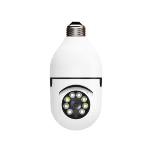 5G Wifi E27 Smart Bulb Surveillance Camera 2MP Night Vision Full Color Automatic Human Tracking 4X Digital Zoom Video Security Monitor Camera FTYCamPro V380 App
