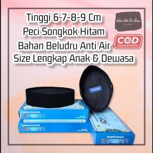 PECI MURAH KOPIAH HITAM SONGKOK TINGGI 6CM 7CM 8CM 9CM SONGKOK NASIONAL HITAM POLOS BISA COD