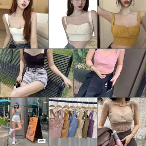ICEBRA. CC เสื้อสายเดี่ยวไหมพรม ทรงรัดรูป (J120) ICEBRA