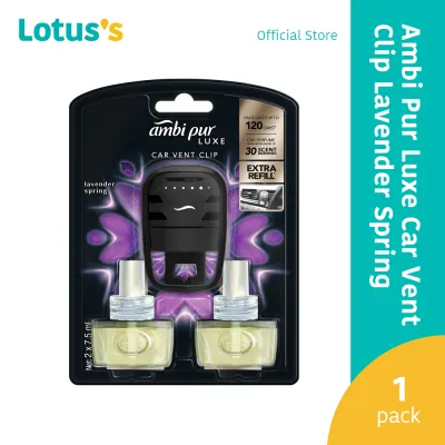 Ambi Pur Luxe Car Vent Clip Lavender Spring 2 X 7.5Ml