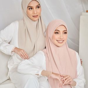 Jifang New Arrival Plain Smooth Women Middle Size Muslim Instant Hijabs Inners PW06