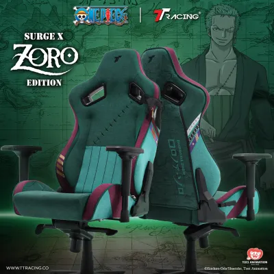 TTRacing Surge X Zoro Edition Air Threads Fabric Gaming Chair | One Piece Collection - 2 Years Official Warranty