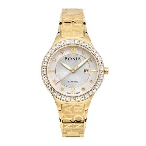 JAM BONIA ORIGINAL - BONIA BNB10757-2217S - MONOGRAM - Women CT - Stainless Steel - Gold - JAMDUNIA / JAM DUNIA JD18 # JAM TANGAN WANITA JAM WANITA JAM ANTI AIR $ JAM TANGAN BONIA BNB10757 2217S BONIA BNB 10757 2217 BONIA BNB107572217 S003