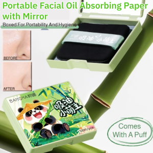 Portable Facial Oil Absorbing Paper with Mirror Professional Oil Control Tool Oil Control Film Matting Tissue