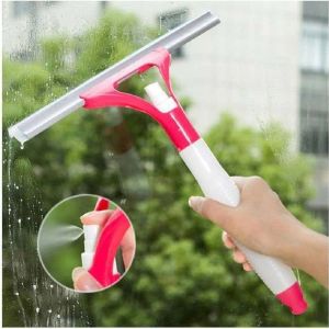 LIAO 3in1 Window Cleaning Squeegee Multi-Function Glass Mirror Wiper w/ Spray Bottle Microfiber Scrub Cleaner Tools HOT