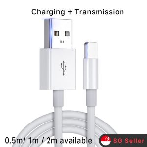 Lightning charging Cable compatible and Sync USB Charger for iPhone 14 13 12 11 X XR 7 8 6 6s Plus USB Charging Cord 0.25m 1m 2m white colour
