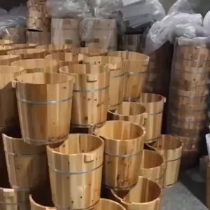 【eoxjk】Clearance 40ซม. สูง Fir Foot Bath ถังไม้ฟุตอ่างอาบน้ำฟุต-อ่างล้างหน้าไม้ Barrel Foot Bath อ่างล้างหน้าไม้ในครัวเรือนพร้อมฝาปิด Zusanli-Foot Spa ถังไม้/ไม้เท้าอ่างสปาถังไม้เท้า Bath นวดเพื่อสุขภาพ