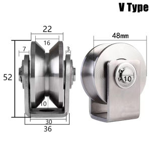 304 stainless steel 2 inch V type pulley sliding gate roller wheel bearing Sliding Gate Roller