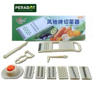 [Ready Stock] Multi-Purpose Vegetable Cutter 11-pieces Sets Reticulated Potato Slicer/ABS Environmental Protection Plastic + Stainless Steel Blade