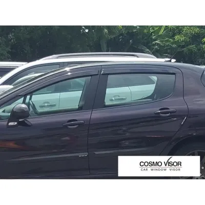 PEUGEOT 308 HATCHBACK 09Y-15Y (SMALL FLAT 2.6″-3″) COSMO DOOR VISOR AIR PRESS WINDOW VENT VISOR DEFLECTOR