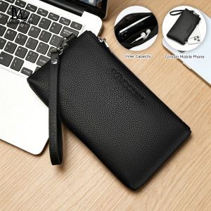LouisWill Mens Wallet for Men Multi-Functional Large Capacity Handbag Zipper Wallet Retro Soft PU Long Business Purse Multi-Card Position ID Credit Cards Holders Coin Pouch