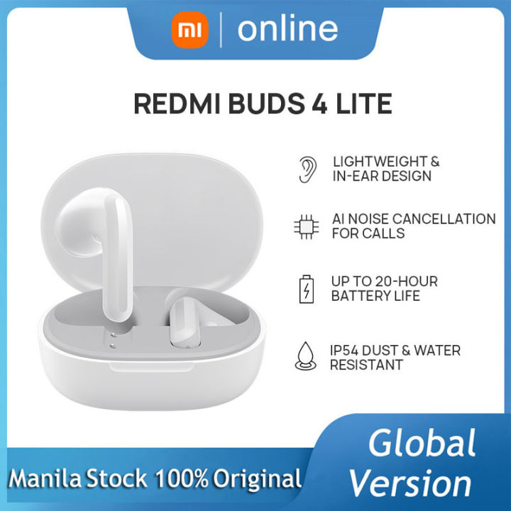Xiaomi Redmi Buds 4 Lite Global Version True Wireless Earbuds IP54 Dust ...