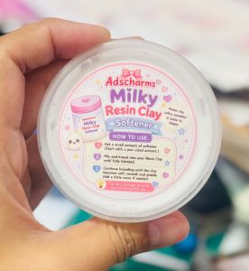 Adscharms Resin Clay Softener | Resin Airdry Clay Softener | Softens Clay | Milky Softener |