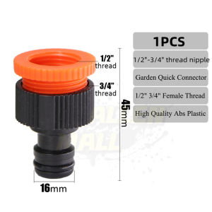 1/2" 3/4" 1" Thread Garden Hose Fitting Faucet Connector Car Wash Gun Kit Hose Adapter Quick Connectors