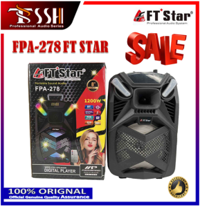 FT STAR PROFESSIONAL AUDIO SYSTEM PORTABLE SOUND AUDIO FPA-278