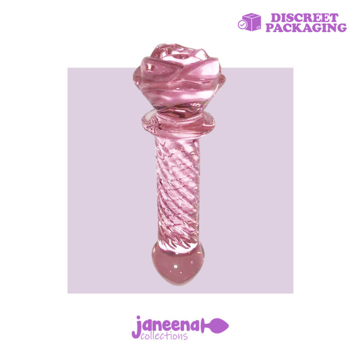 the rose toy hurts Janeena Seductive Pink Glass Rose Dildo Sex Toy Pink