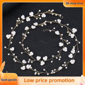 ✨QK shop✨ Crystal Headbands Wedding Hair Accessories Handmade Floral Pearl Rhinestone Hair Ornament For Bride Girls