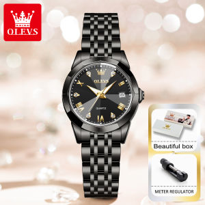 OLEVS Watch For Women Waterproof 2025 Original Korean Style Elegant Luxury Stainless Steel Strap Luminous Calendar Women Casual Watches