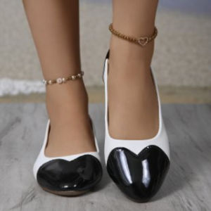 Free Shipping Spring New Collection: Korean-Style Fashionable Low-Heeled Pointed-Toe Flats Available In Small And Large Sizes Shallow-Cut WomenS Shoes