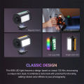 Ttartisan RGB Bi đèn chiếu sáng phụ Video Ánh Sáng Giá đỡ điện thoại nam châm Reteo Phim Phong Cách Mini đèn LED 0.5W 3000/4500/6000K Cri 95 + 300MAh. 