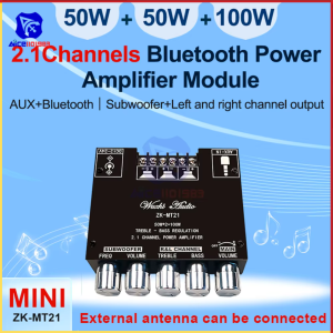 PROMO TERBARU Diymore Papan Amplifier Bluetooth 100% ZK-MT21/ZK-TB21 Subwoofer Stereo Saluran 50W X 2 + 5.0 W 100 Papan Kontrol Nada Amplifier Audio Stereo Bass AMP AUX 2.1