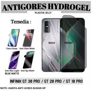 FULLSET 2in1 ANTI GORES HYDROGEL MATTE CLEAR INFINIX GT 30 PRO GT 20 PRO GT 10 PRO INFINIX HOT 30 PLAY HOT 30 HOT 30i DOFF ANTI MINYAK PELIINDUNG LAYAR DEPAN DAN BELAKANG ANTI JAMUR