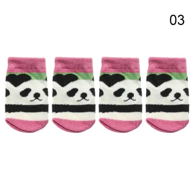 NOER 4Pcs 95cm Furniture Home Decor Cartoon Knitting Sock Floor Protectors Chair Leg Covers Table Foot Socks