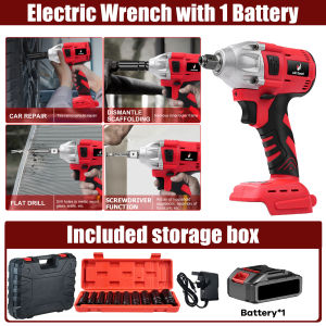 👍【Free sockets】3-in-1 Impact wrench cordless Power tools Torque wrench tool set Electric screwdriver Tire removal tools Impact driver heavy duty Auto repair scokets wrench