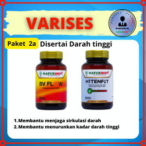 Obat Varises Darah Kotor Tidak Lancar Pegal Tensi Tinggi Kolesterol Kapsul Herbal BV Flow Naturindo