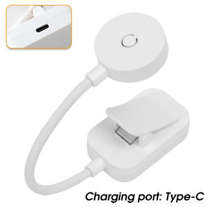 LED Charging Clip Book Light Folding Mini Bedside Lamp Clip USB Rechargeable LED Book Lamp Desk Reading Battery Lamp Travel Bedroom Reading Light