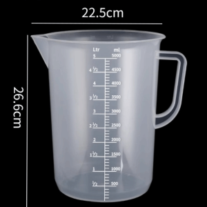 NOWNICE Plastic Graduated Measuring Cup Clear Large Capacity Laboratory Beaker Liquid Container Scale Transparent Mixing Cup Kitchen Baking