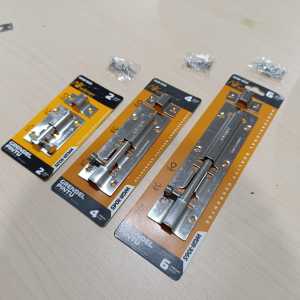 TERMURAH Grendel Stainless Stanlis Tebal Selot Pintu Selot Jendela Kunci Pintu Grende ANTI KARAT / Grendel Slot Pintu Jendela / Grendel Pintu Stainless