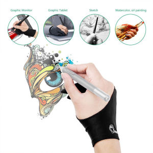 【Local Warehouse】Hand Gloves For Drawing Paint Gloves Tablet 2 Finger Anti-fouling Artist Glove Both For Right And Left Hand Painting Glove