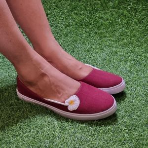 SEPAATU slip on anak perempuan flat shoes kasual loafers motif bunga kekinian viral keren murah
