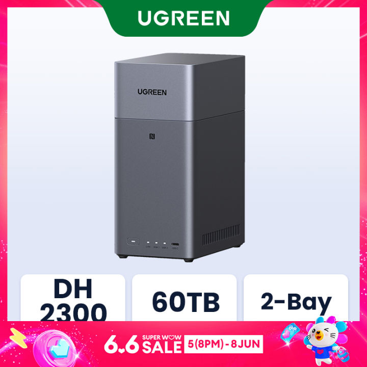 UGREEN NASync DH2300 2-Bay Desktop NAS, Support Capacity 60TB