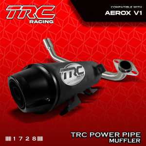 TRC Racing Power Pipe Yamaha Aerox v1 Muffler Exhaust with Removable Silencer LTO Approved 1728