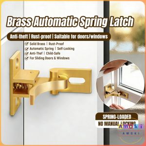 Amoki Small Bird Latch Automatic Window Gate Lock Spring Bounce Door Bolt Latch For Sliding Doors/Windows