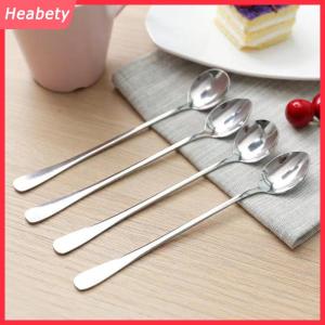 Heabety Dài xử lý thép không gỉ muỗng cà phê kem tráng miệng trà Muỗng cho dã ngoại phụ kiện nhà bếp muỗng cà phê đậu