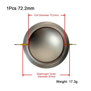 JIMEIXIAN01 1Pcs Hore Diaphragm Structure Tweeter Voice Coil Membrane 34.4mm 44.4mm 51.5mm 72.2mm 74.5mm DIY Speaker Modification Titanium Film Diaphragm Durable Treble Speaker Repair Part Audio Equipment Maintenance