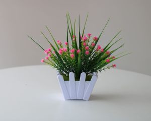 DRPT53 Pot Tanaman Hias Bunga Hias Plastik Ornamen Pot Bonsai Artificial Flower Decoration