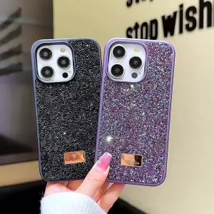 Luxurious Dopamine Shiny Glitter Diamond Case For IPhone 18 Pro Max 17E 16E 15 14 Plus 13 12 Glitter Rhinestone Shockproof Cover