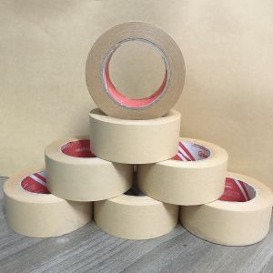 Băng dính Kraft viết được và không viết được (47mm x 50Y)– Tự phân hủy thân thiện với môi trường – Dùng vá thùng carton