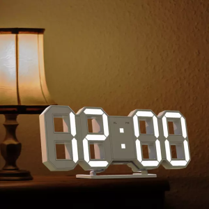 Jam Dinding Digital LED 3D Gaya Modern Untuk Dekorasi Ruang TamuJam Digital LED Full Angka Unik Untuk Dekorasi Meja Dinding Ruang Tamu