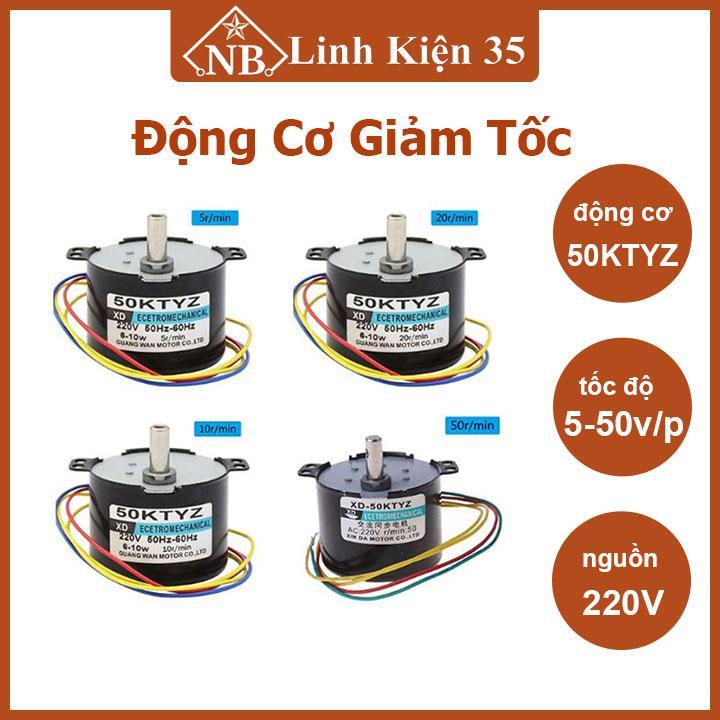 Động cơ motor giảm tốc 50KTYZ điện áp 220VAC công suất 6W-10W chế băng ...